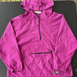 Vintage 1990’s LL Bean Purple Pull Over Light Rain Jacket Sz Large